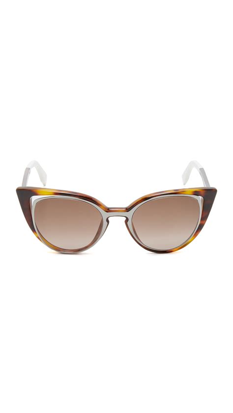 fendi cutout cat eye|Women's Designer Sunglasses .